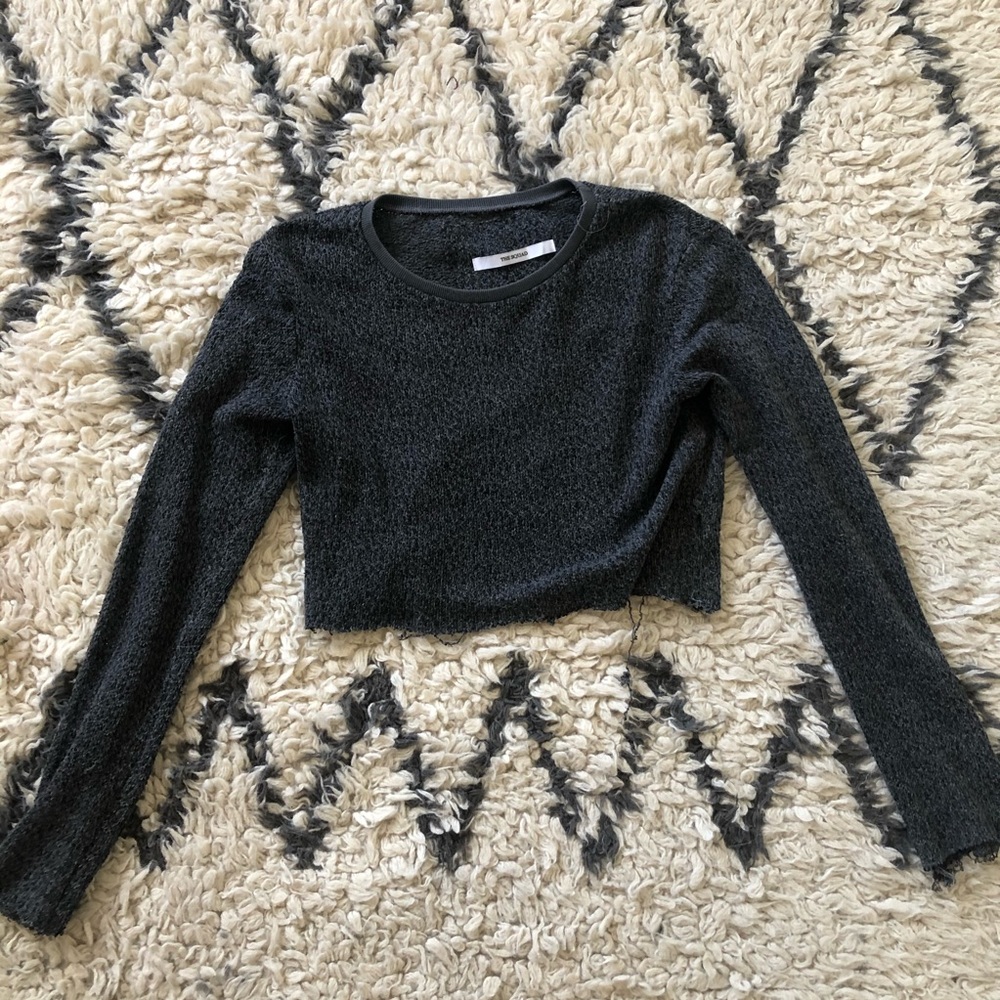 The Squad cropped raw hem sweater
